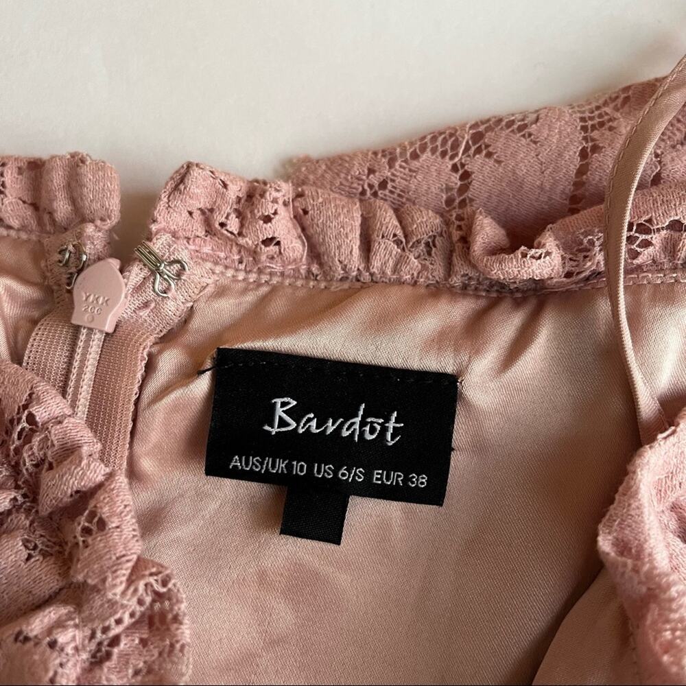 BARDOT Lace Ruffle Cold Shoulder Dress - Picture 2 of 6